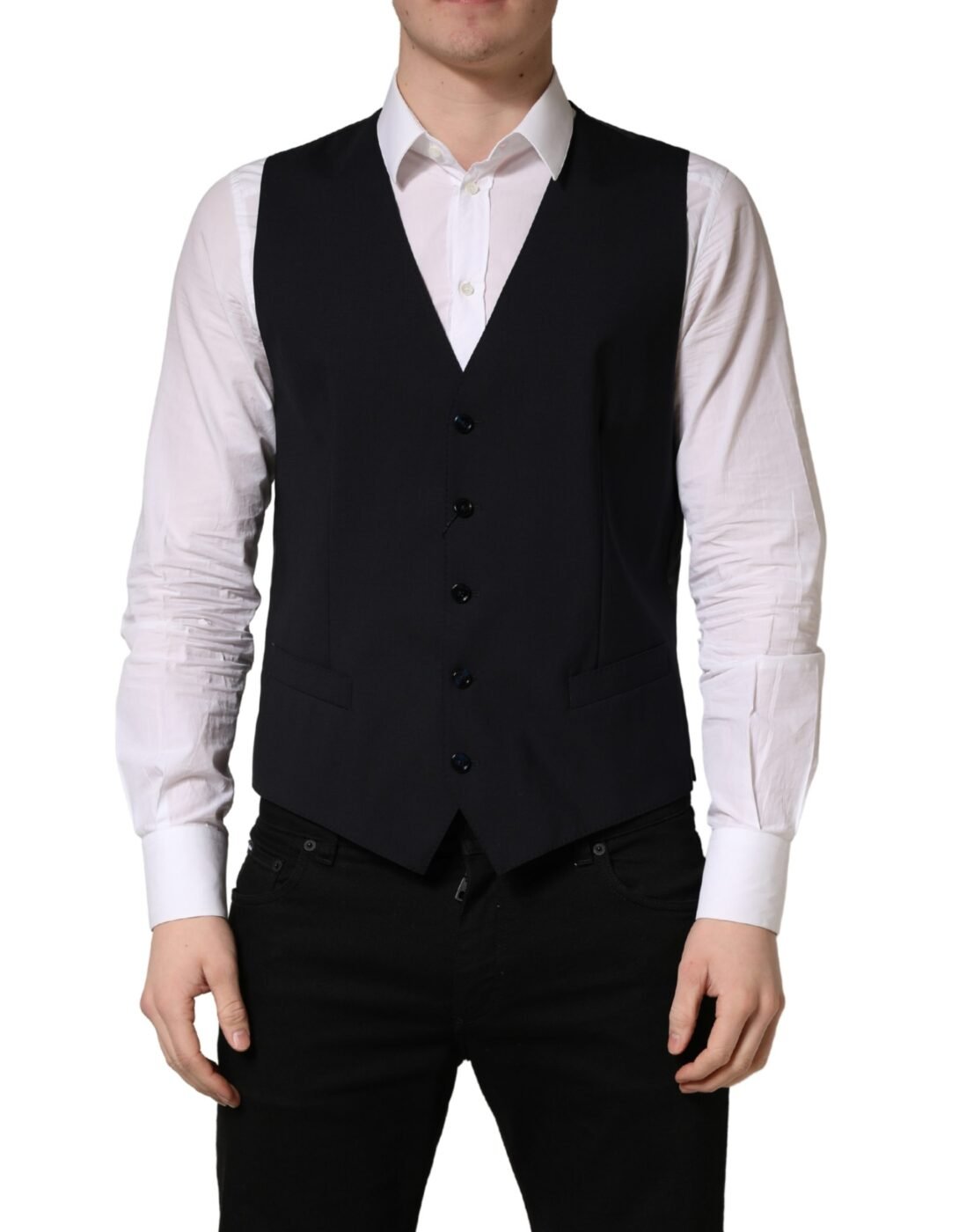 Dolce & Gabbana Μαύρο Ανδρικό Γιλέκο Κοστουμιού (Slim Fit)