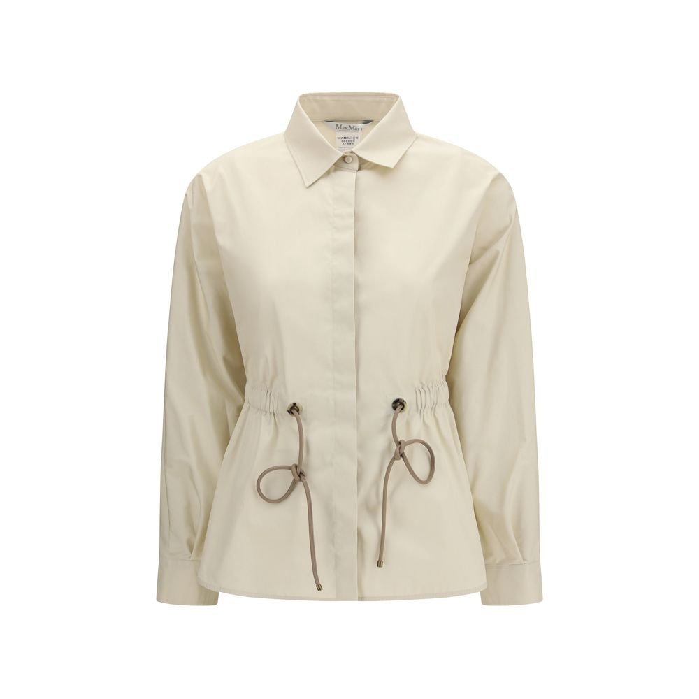 Max Mara Μπεζ Βαμβακερό Shirt Jacket