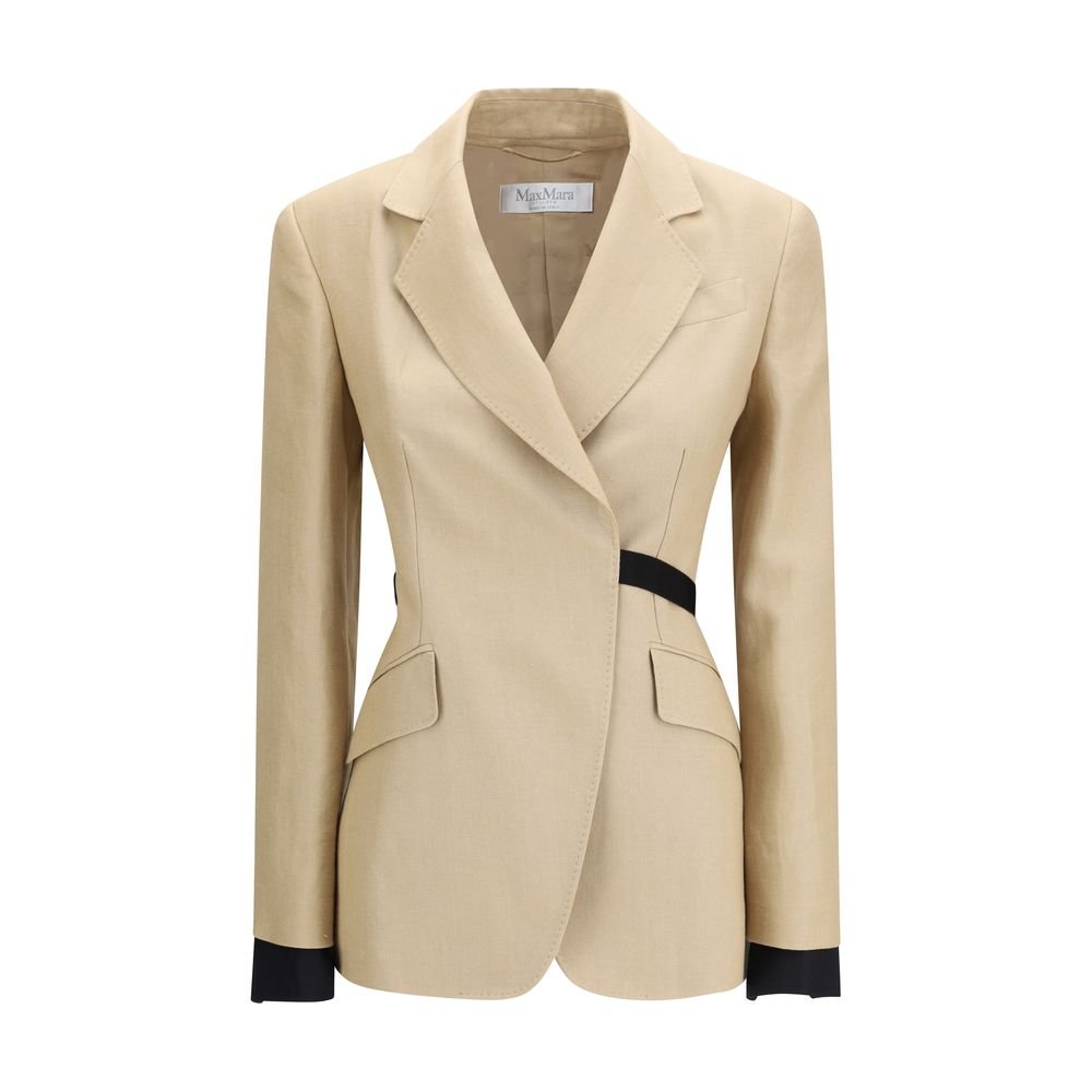 Max Mara Μπεζ Λινό Σακάκι / Jacket