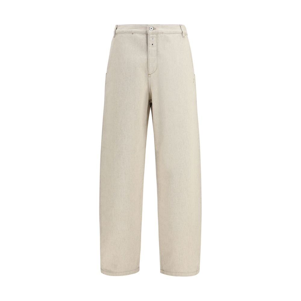 Jacquemus Μπεζ Denim Παντελόνι από Βαμβάκι & Κάνναβη
