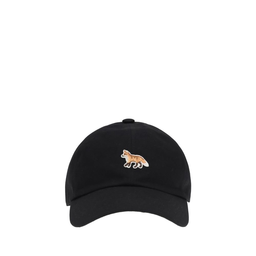 Maison Kitsuné Μαύρο Καπέλο Baseball από Βαμβάκι