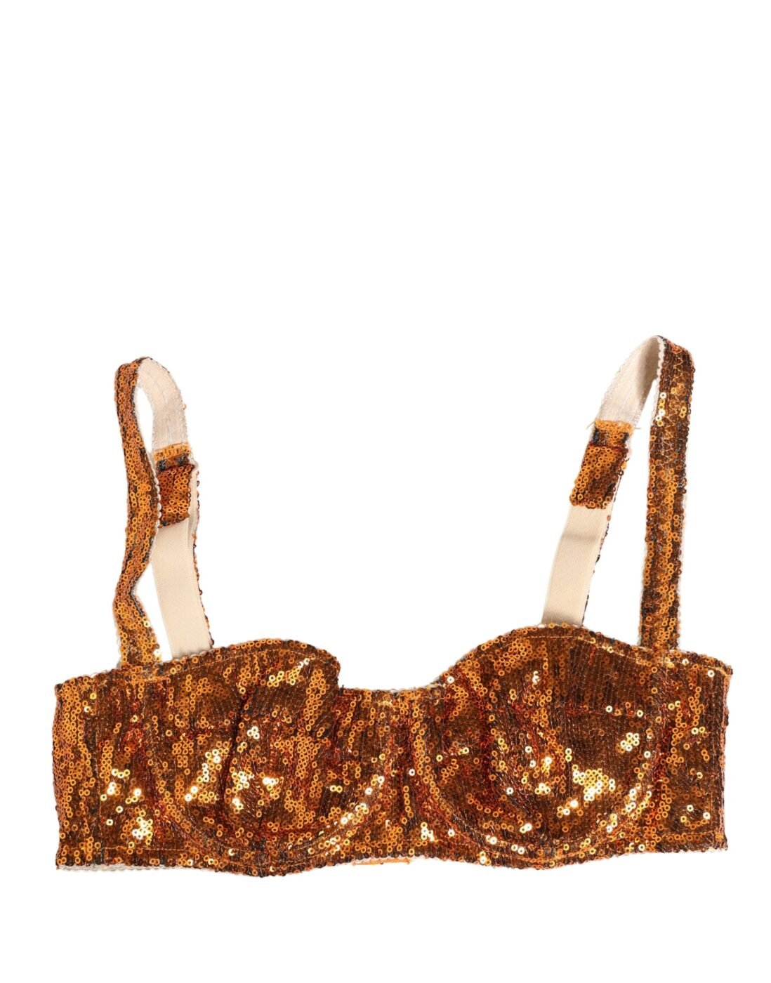Dolce & Gabbana Χρυσό Balconette Σουτιέν με Παγιέτες