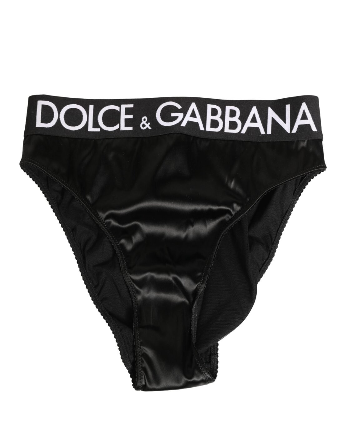 Dolce & Gabbana Μαύρο Μεταξωτό Σλιπ Υψηλής Μέσης (Satin)