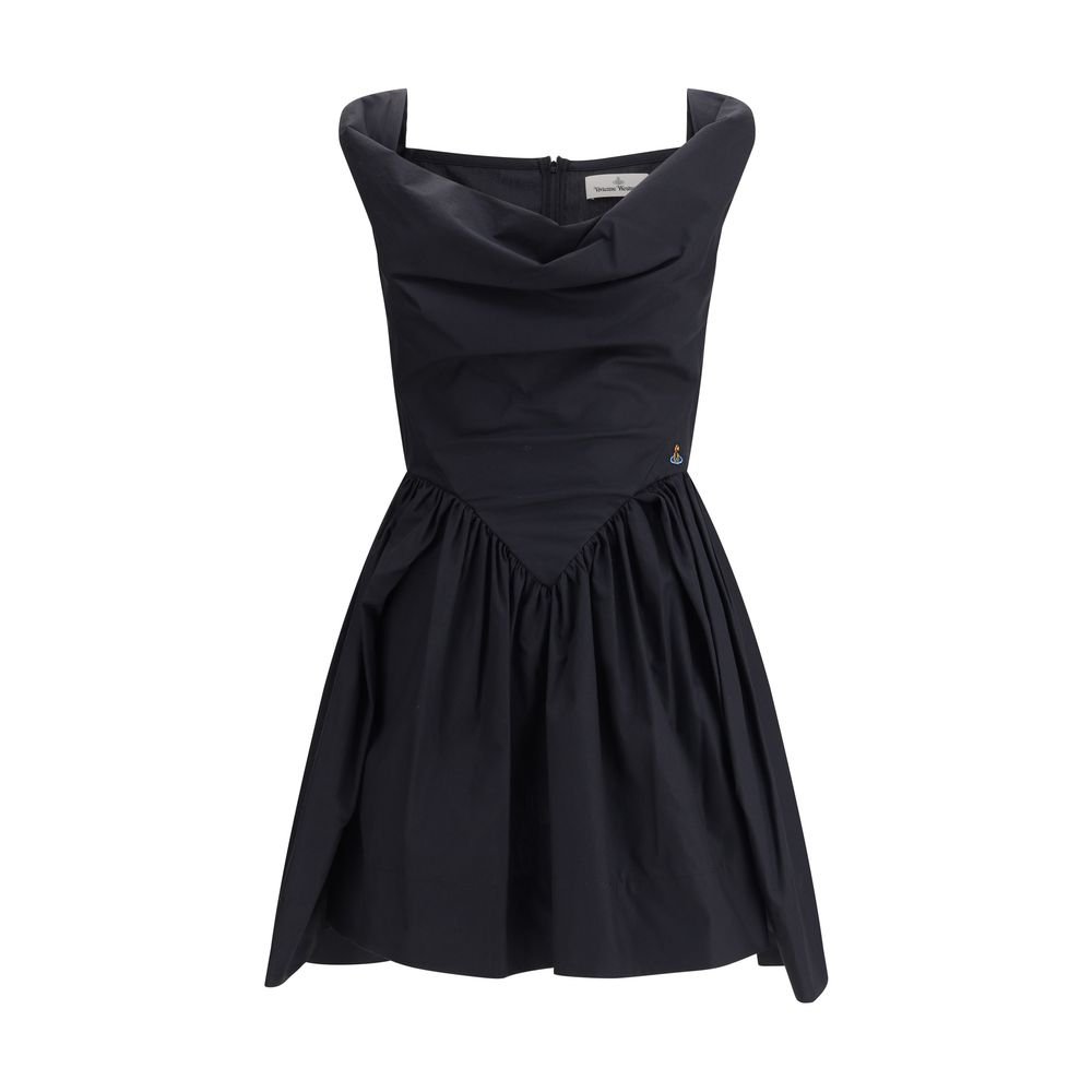 Vivienne Westwood Μαύρο Βαμβακερό Mini Φόρεμα Sanday