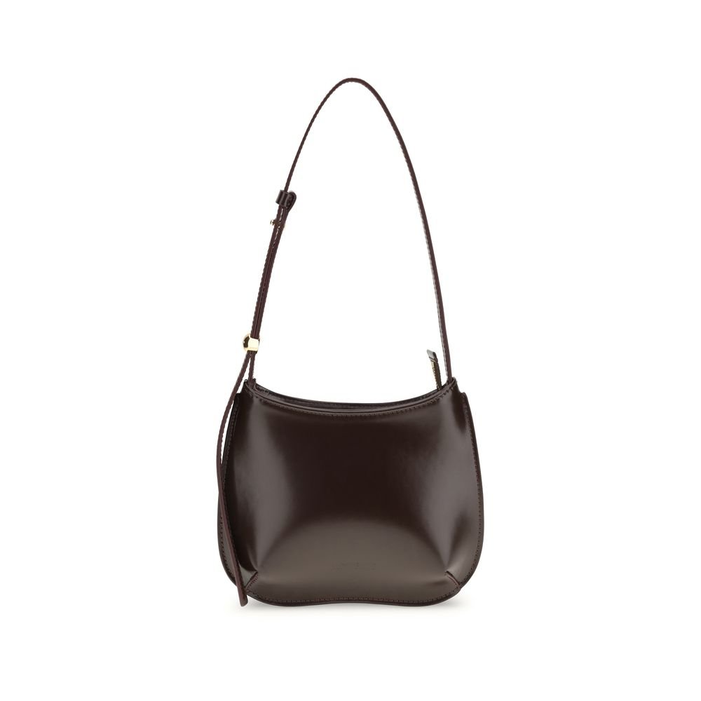 Jacquemus Καφέ Δερμάτινη Shoulder Bag Le Petit Bisou