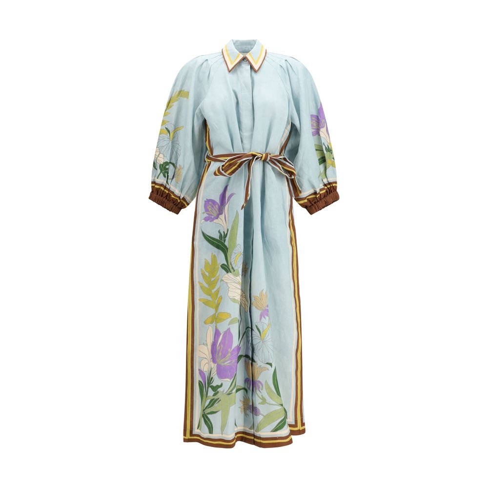 Alemais Πολύχρωμο Λινό Midi Shirtdress Alfie