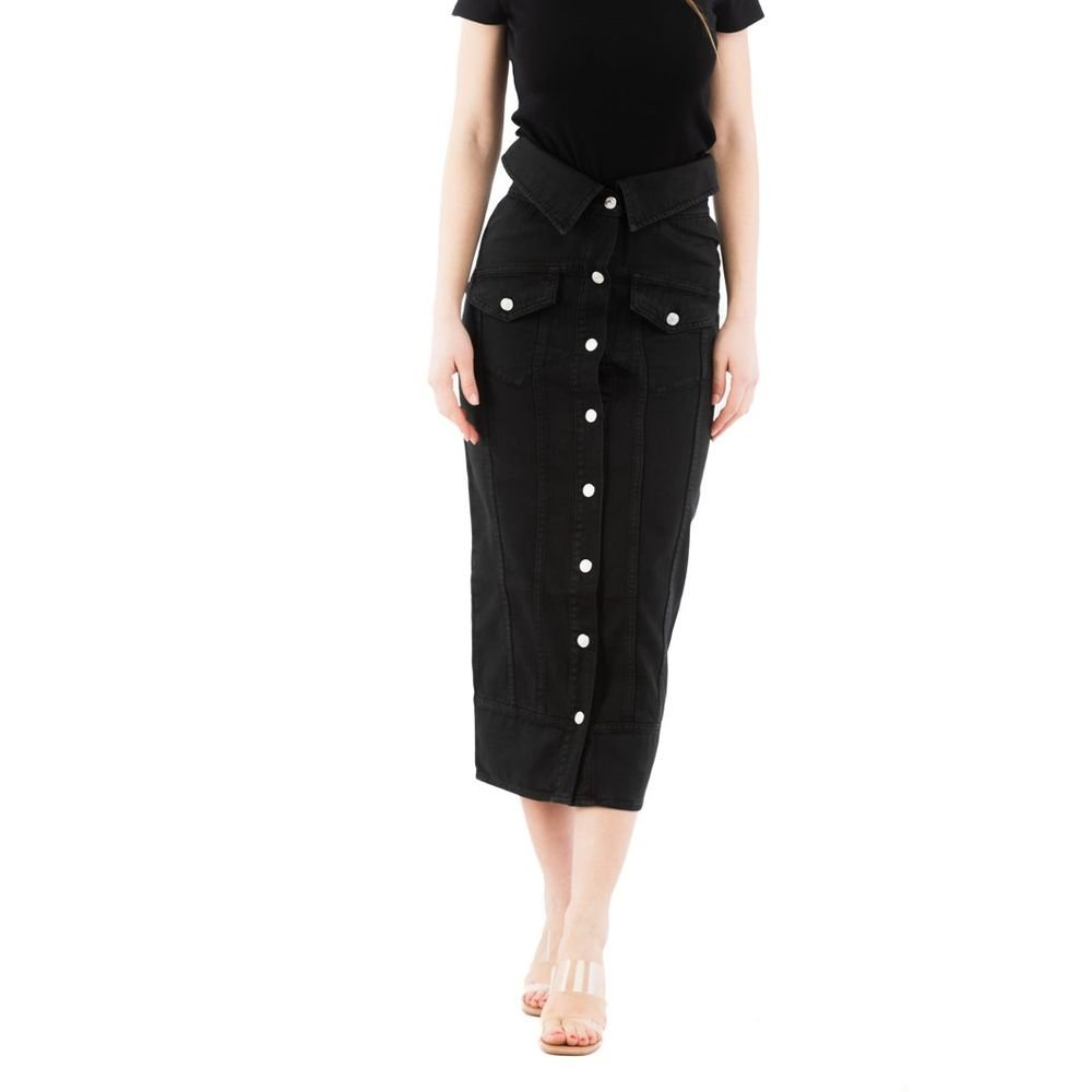 Moschino Μαύρη Βαμβακερή Midi Φούστα