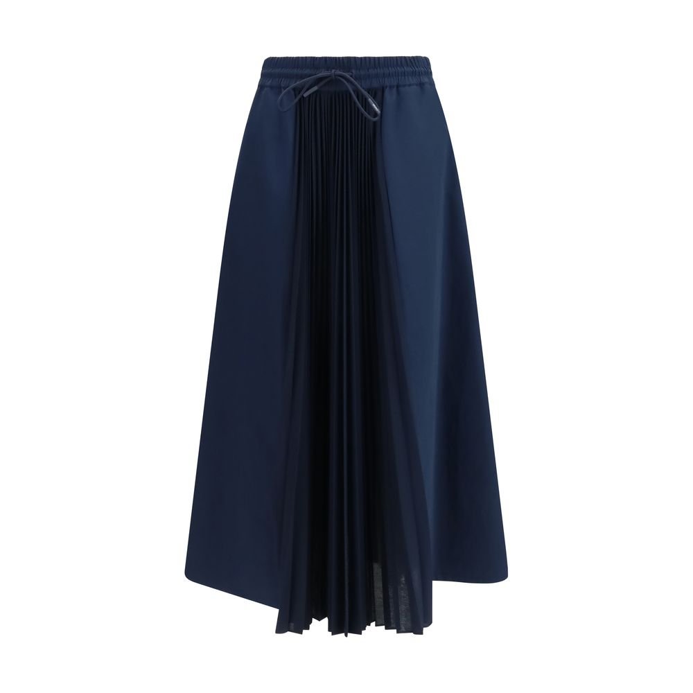 Max Mara Μπλε Πλισέ A-Line Φούστα Folk