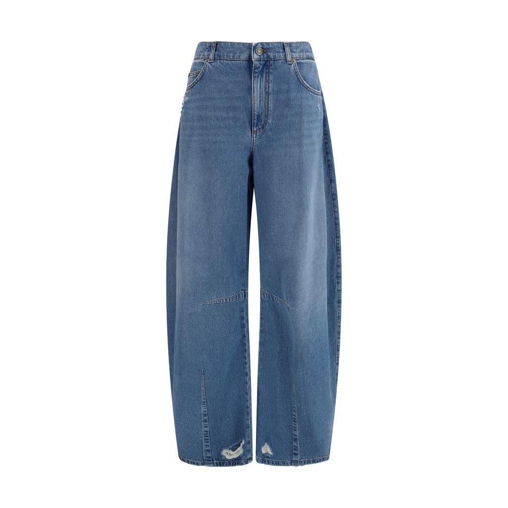 Dolce & Gabbana Μπλε Βαμβακερό Τζιν Παντελόνι Relaxed Fit
