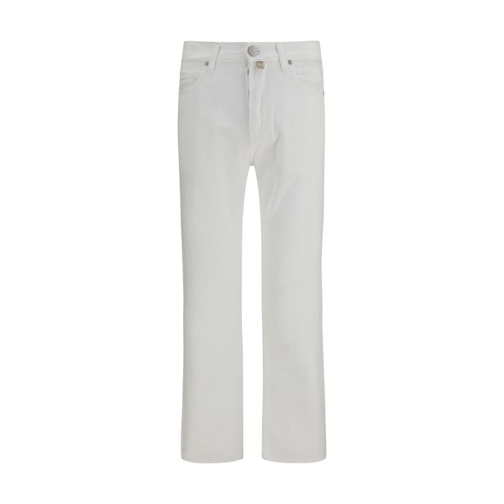 Jacob Cohen Λευκό Τζιν Παντελόνι Edo Vintage Straight-Leg
