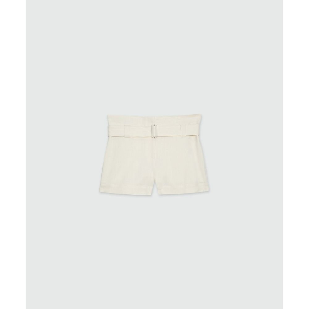 MSGM Off-White Σορτς από Βισκόζη
