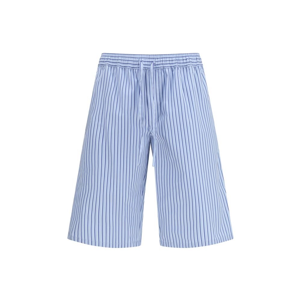 Dolce & Gabbana Πολύχρωμη Βαμβακερή Βερμούδα από Ριγέ Poplin