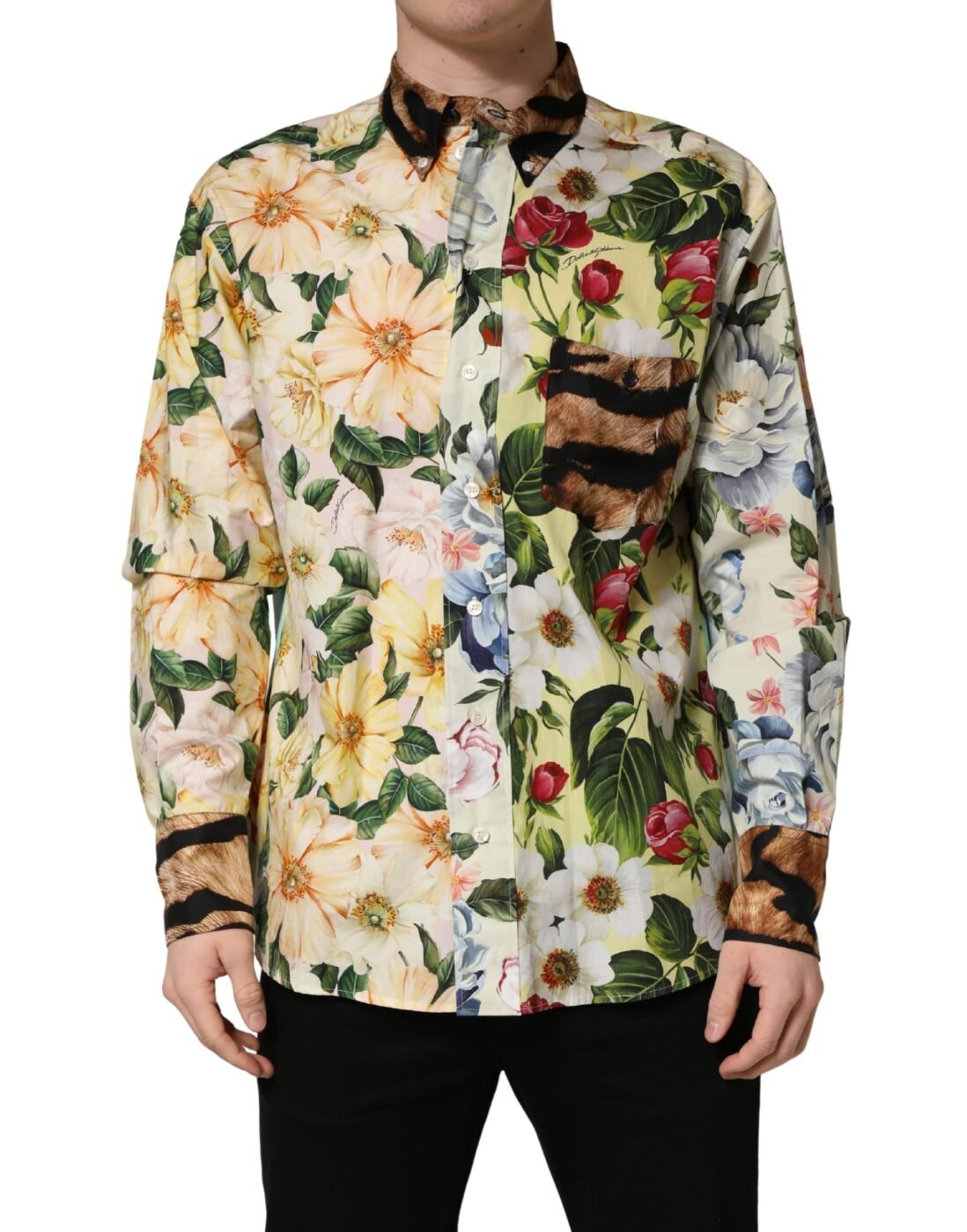 Dolce & Gabbana Πολύχρωμο Πουκάμισο με Floral και Animal Print