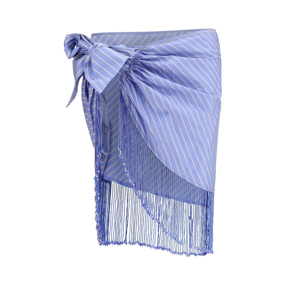 The Andamane Μπλε Βαμβακερή Midi Φούστα Dolly Wrap