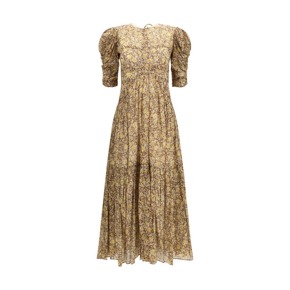 Marant Étoile Δίχρωμο Βαμβακερό Φόρεμα Sichellia με Floral Σχέδιο