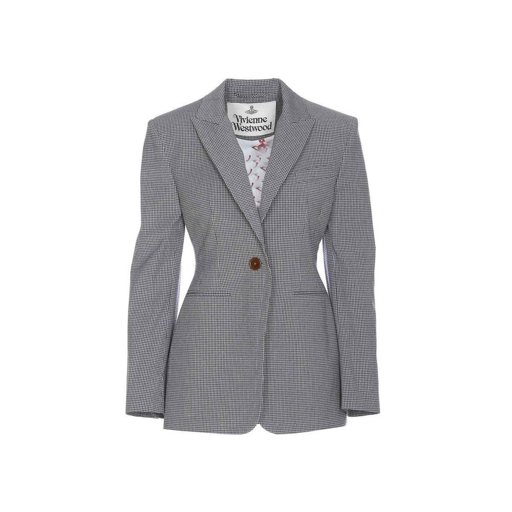 Vivienne Westwood Μαύρο Καρό Βαμβακερό Blazer