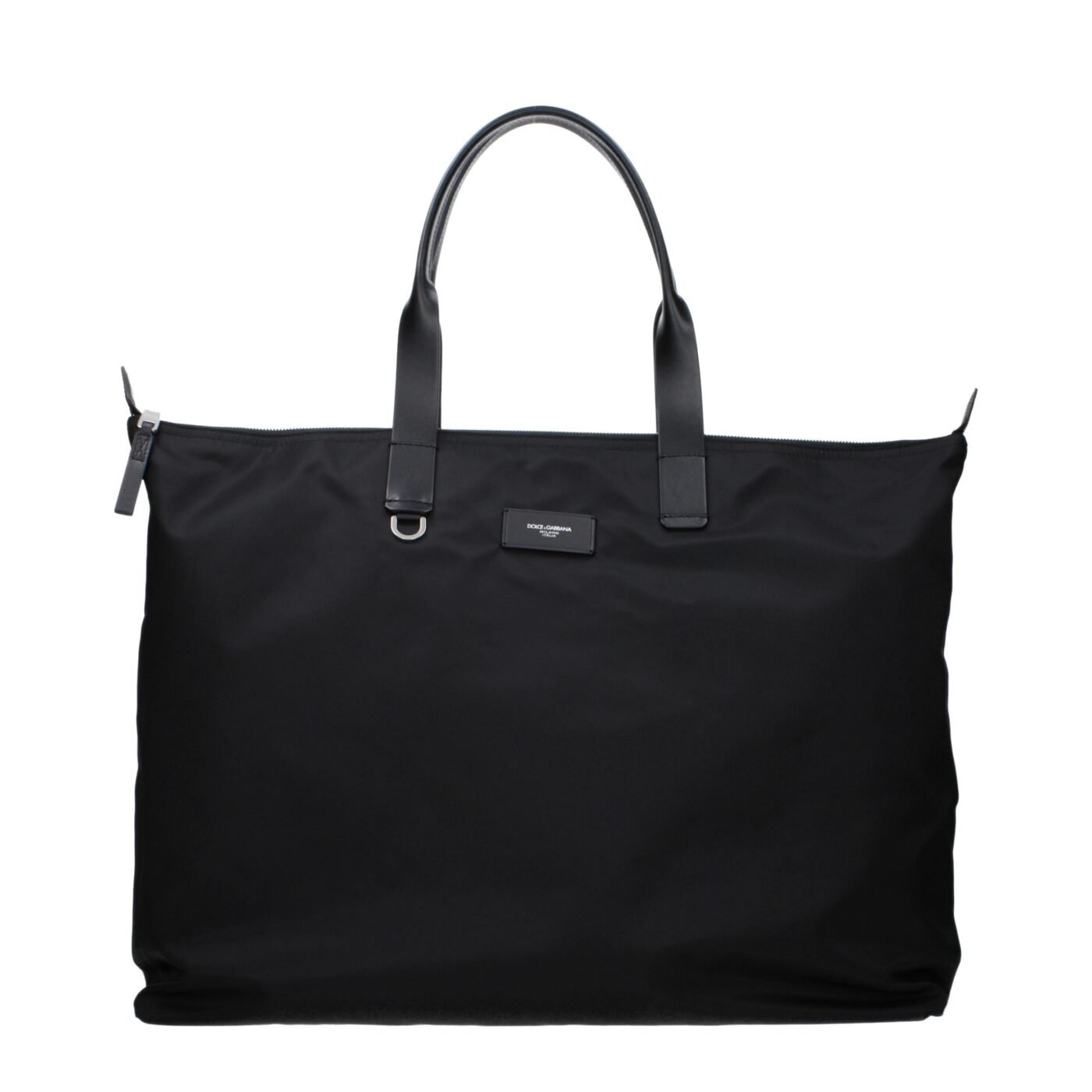 Dolce & Gabbana Μαύρη Nylon Shoulder Bag με Λογότυπο