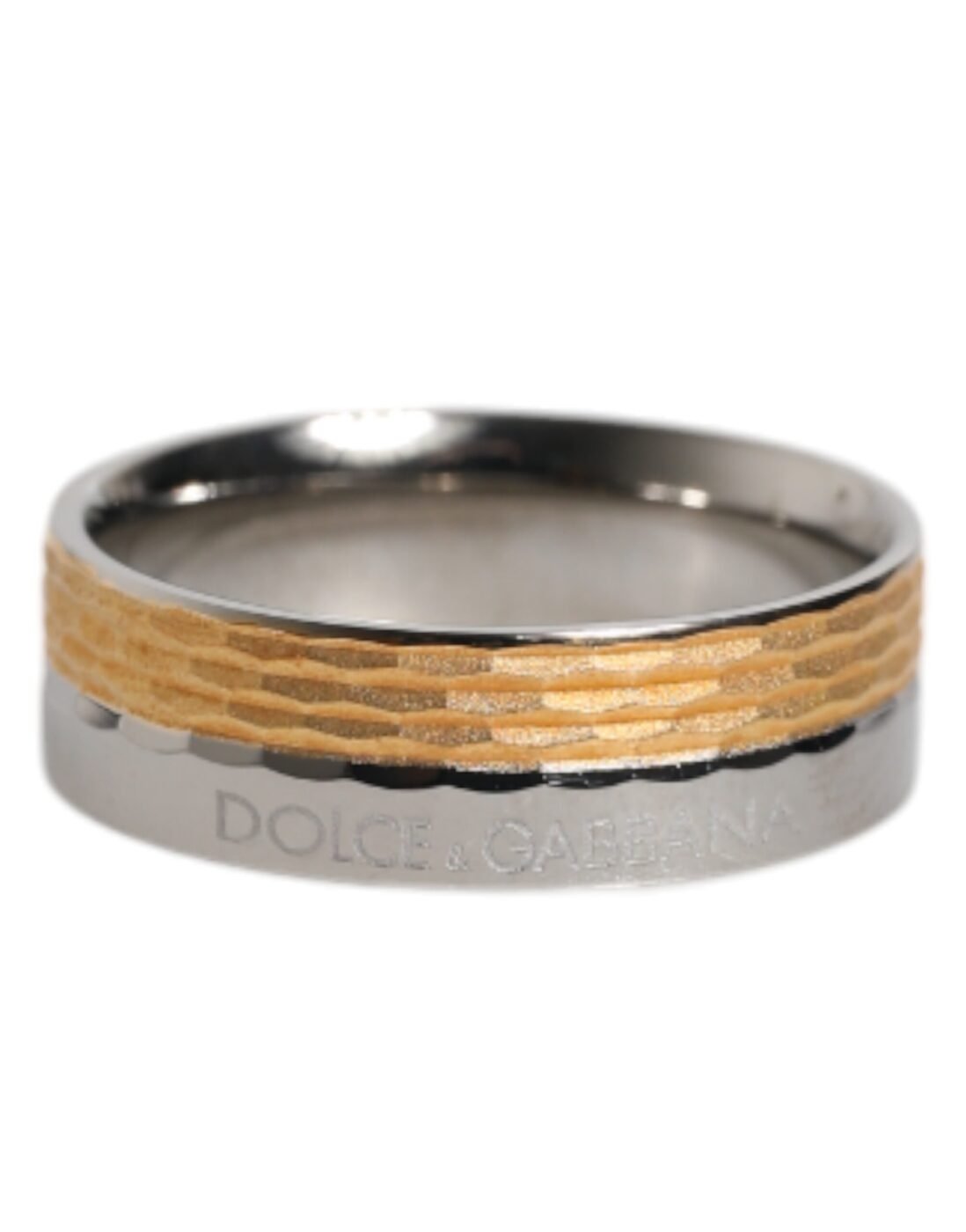 Dolce & Gabbana Δίχρωμο Δαχτυλίδι από Ορείχαλκο με DG Logo