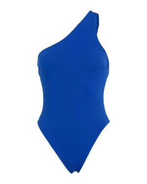 Calvin Klein μπλε ολόσωμο μαγιό με έναν ώμο μπροστινή όψη