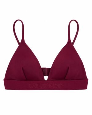Calvin Klein μπορντό bikini top τριγωνάκι μπροστινή όψη