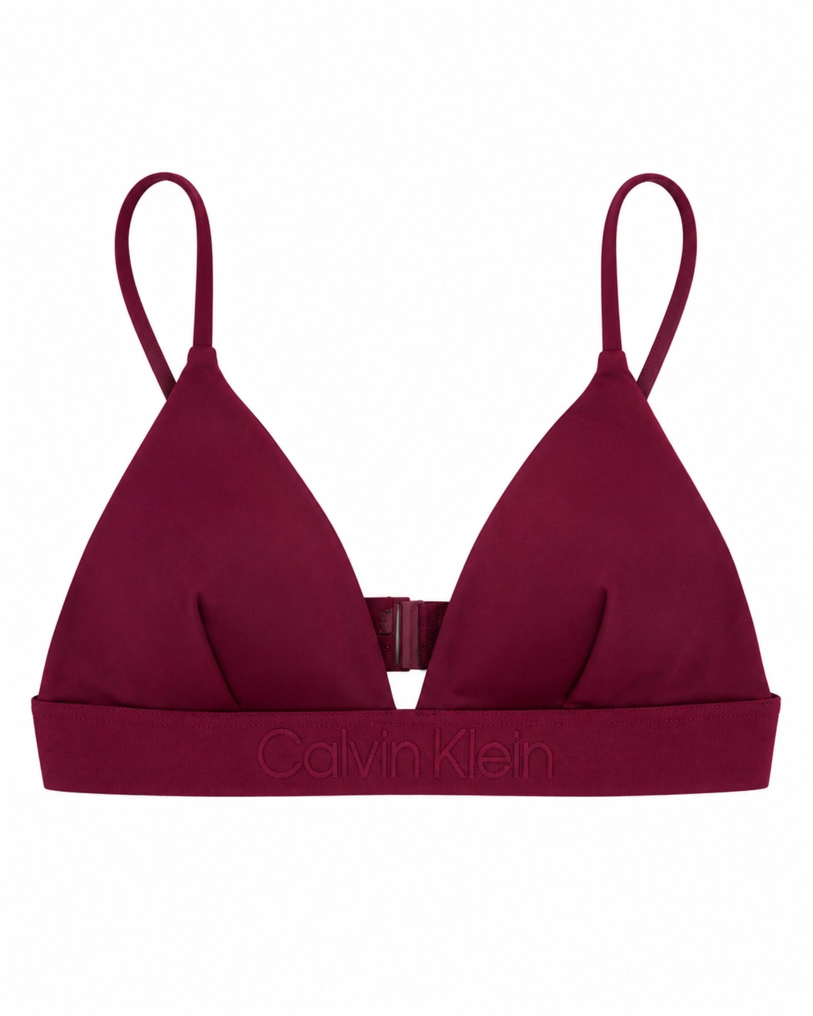 Calvin Klein μπορντό bikini top τριγωνάκι μπροστινή όψη