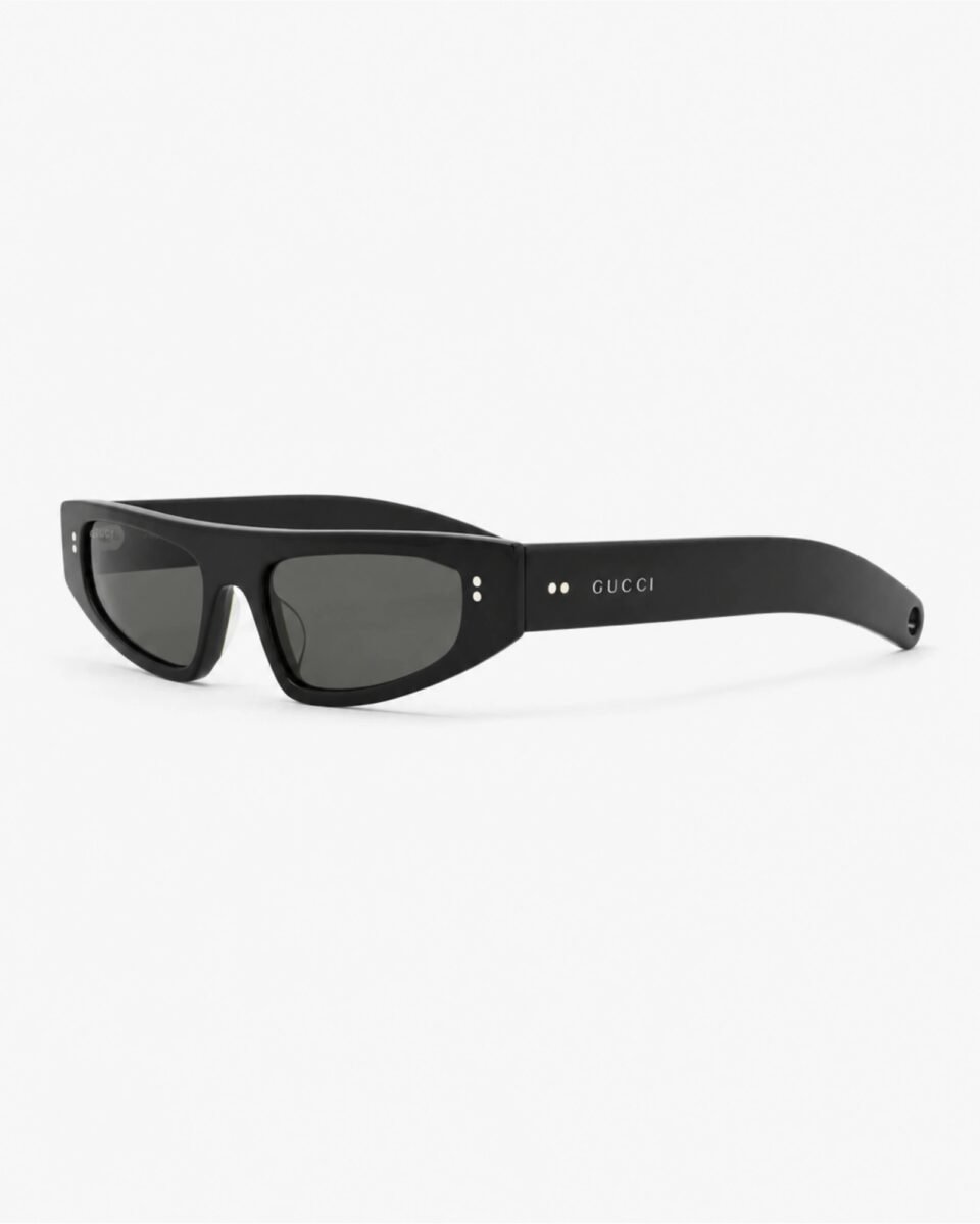 Gucci GG1634S 003 Slim Rectangular Γυαλιά Ηλίου με Μαύρο Acetate Σκελετό