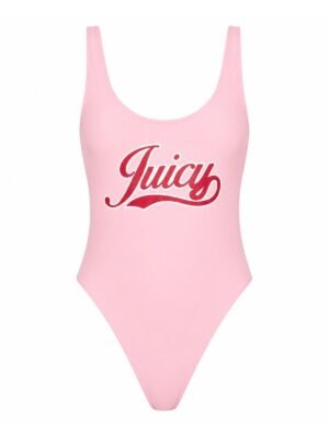 Juicy Couture Retro Devina γυναικείο ροζ ολόσωμο μαγιό μπροστινή όψη