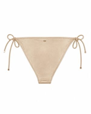 Tommy Hilfiger σαμπανί bikini bottom με πλαϊνά δεσίματα πίσω όψη