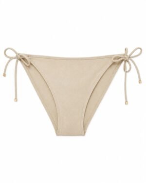Tommy Hilfiger σαμπανί bikini bottom με πλαϊνά δεσίματα μπροστινή όψη