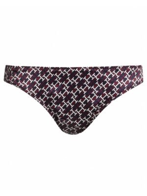 Tommy Hilfiger γυναικείο bikini σλιπ με monogram print μπλε μπορντό