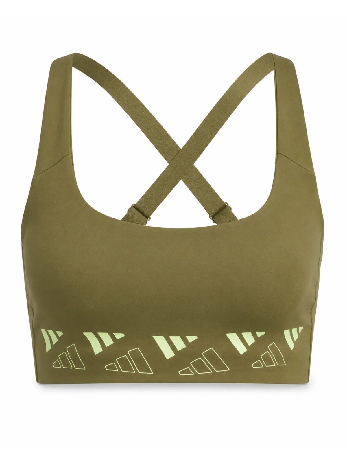 Adidas PWI MS Logo γυναικείο αθλητικό μπουστάκι σε Focus Olive