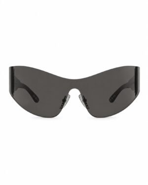 Balenciaga BB0257S 001 μαύρα mask γυαλιά ηλίου σε λευκό φόντο