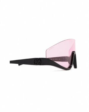Gucci GG1650S 002 γυαλιά ηλίου με ροζ φακό και ανάγλυφο GG πλάγια όψη