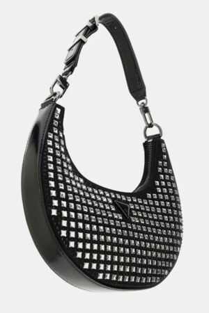 Πλάγια όψη Guess Lua μαύρης τσάντας ώμου