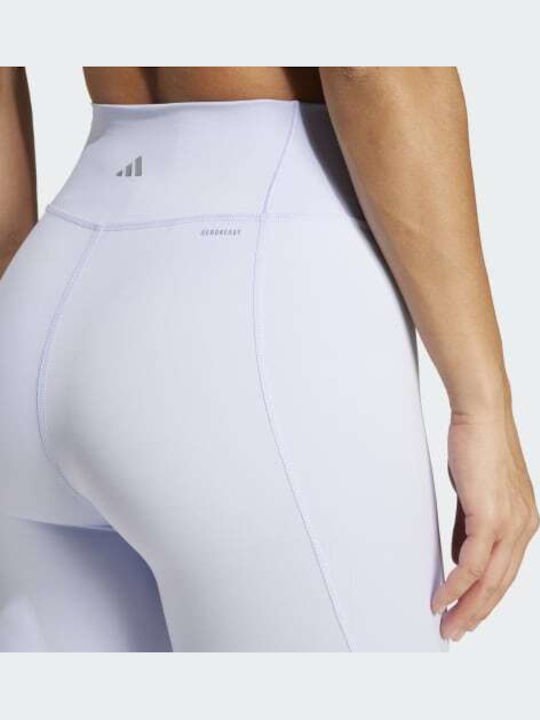 πίσω κοντινή λεπτομέρεια adidas Performance All Me Essentials JI8346 μωβ κολάν με ψηλή μέση