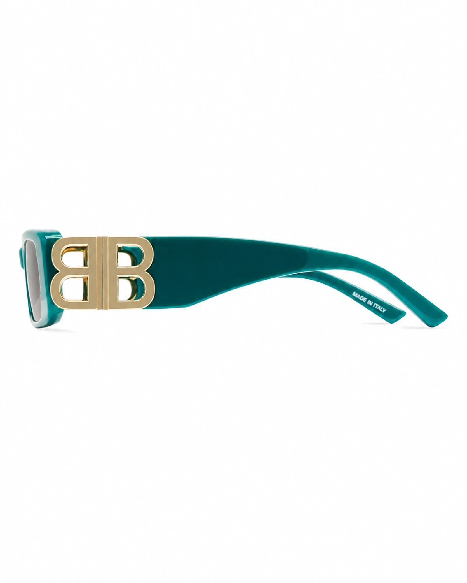 Πλαϊνή όψη πράσινων γυαλιών ηλίου Balenciaga BB0096S 006