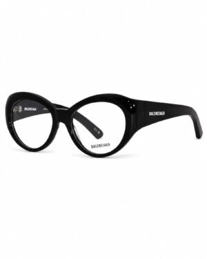 Balenciaga BB0268O 001 μαύρα γυναικεία γυαλιά οράσεως cat-eye σε λοξή όψη
