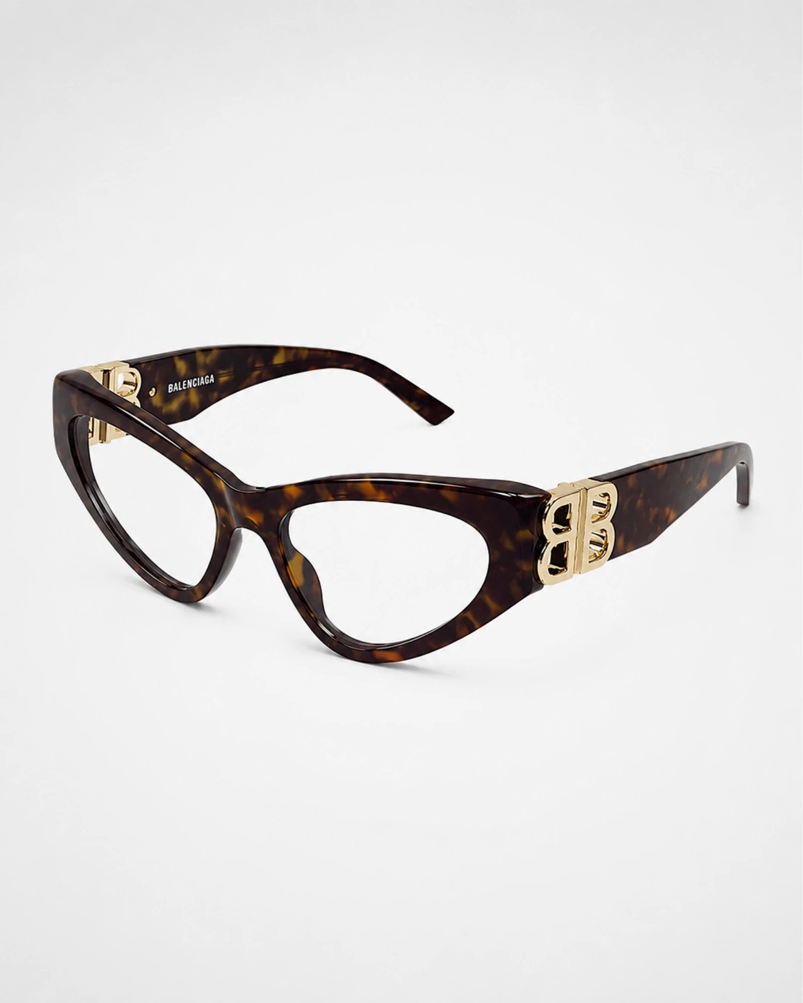 Balenciaga BB0313O 002 γυναικεία γυαλιά οράσεως Havana cat eye πλάγια όψη