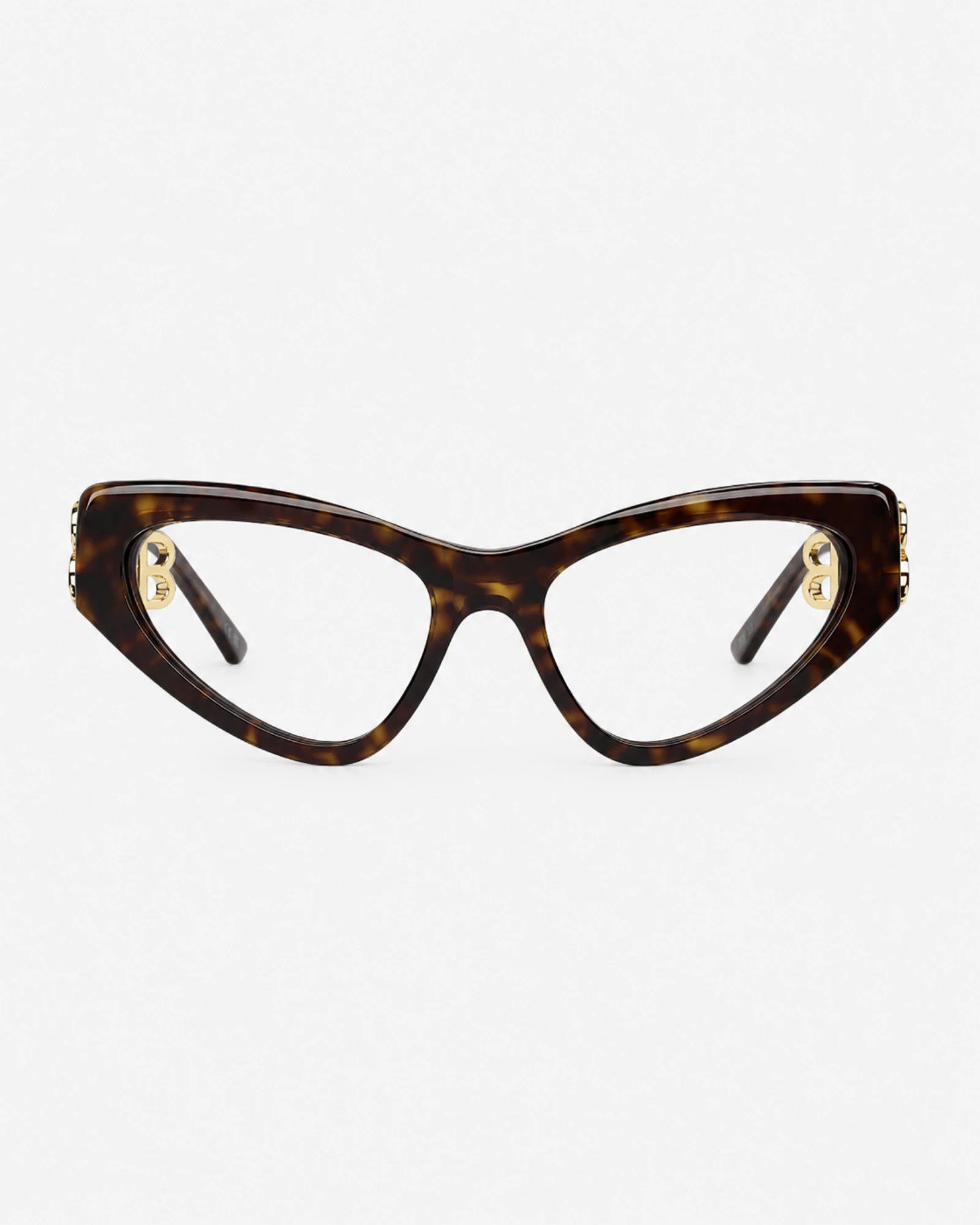 Balenciaga BB0313O 002 Havana γυναικεία cat eye γυαλιά μπροστινή όψη