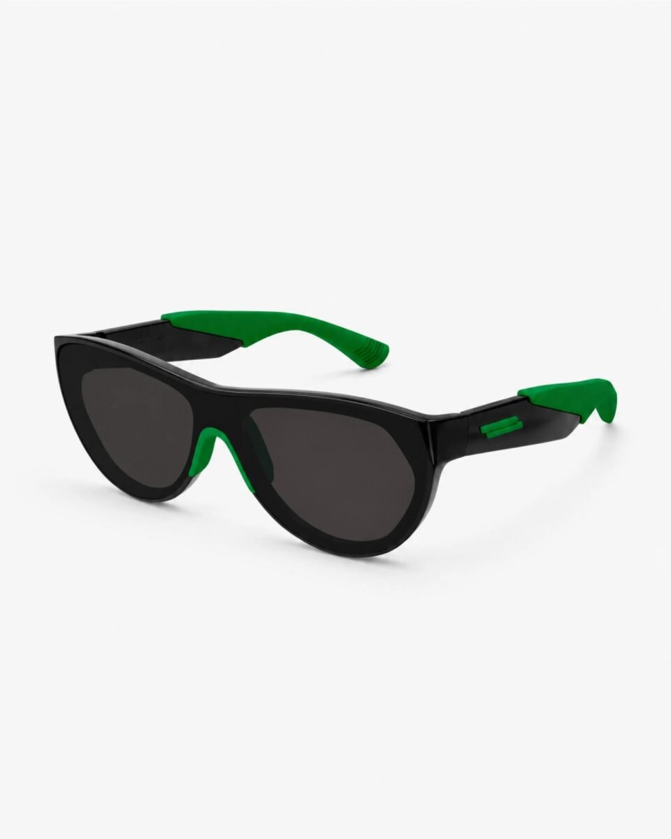 Bottega Veneta BV1234S 001 Unisex Γυαλιά Ηλίου Shield Μαύρα με Γκρι Φακό
