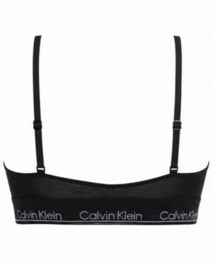 Calvin Klein Light Lined Triangle Bralette μαύρο γυναικείο σουτιέν πίσω όψη