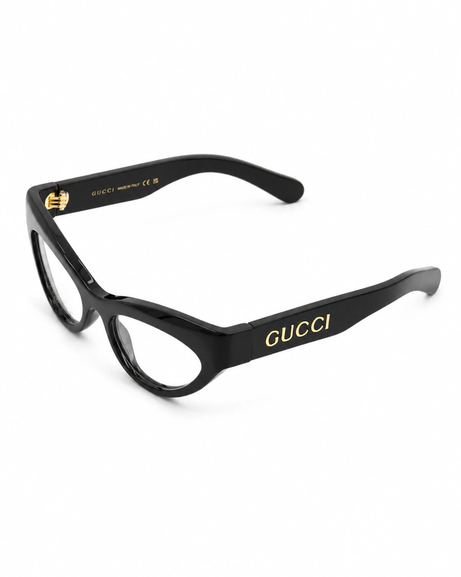Gucci GG1295O 001 μαύρα γυναικεία γυαλιά οράσεως σε πλάγια όψη