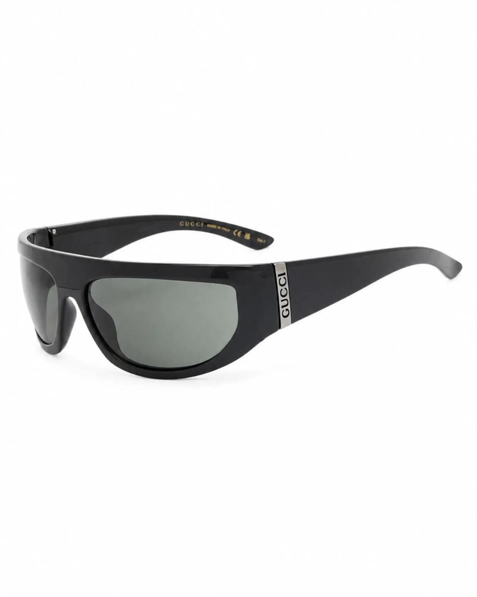 Gucci GG1574S 001 Unisex Γυαλιά Ηλίου Wraparound Μαύρα