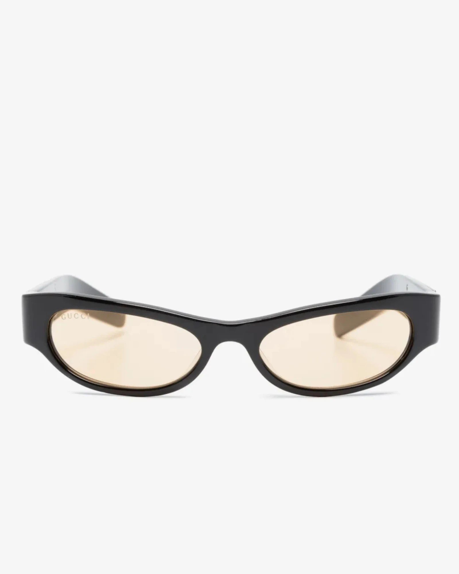 Gucci GG1635S 001 γυναικεία μαύρα γυαλιά ηλίου με κίτρινους φακούς, μπροστινή όψη