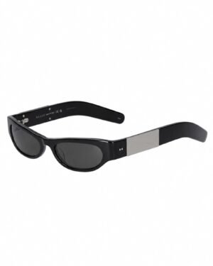 Gucci GG1635S 003 γυναικεία μαύρα γυαλιά ηλίου με γκρι φακούς και ασημί πλαϊνή λεπτομέρεια