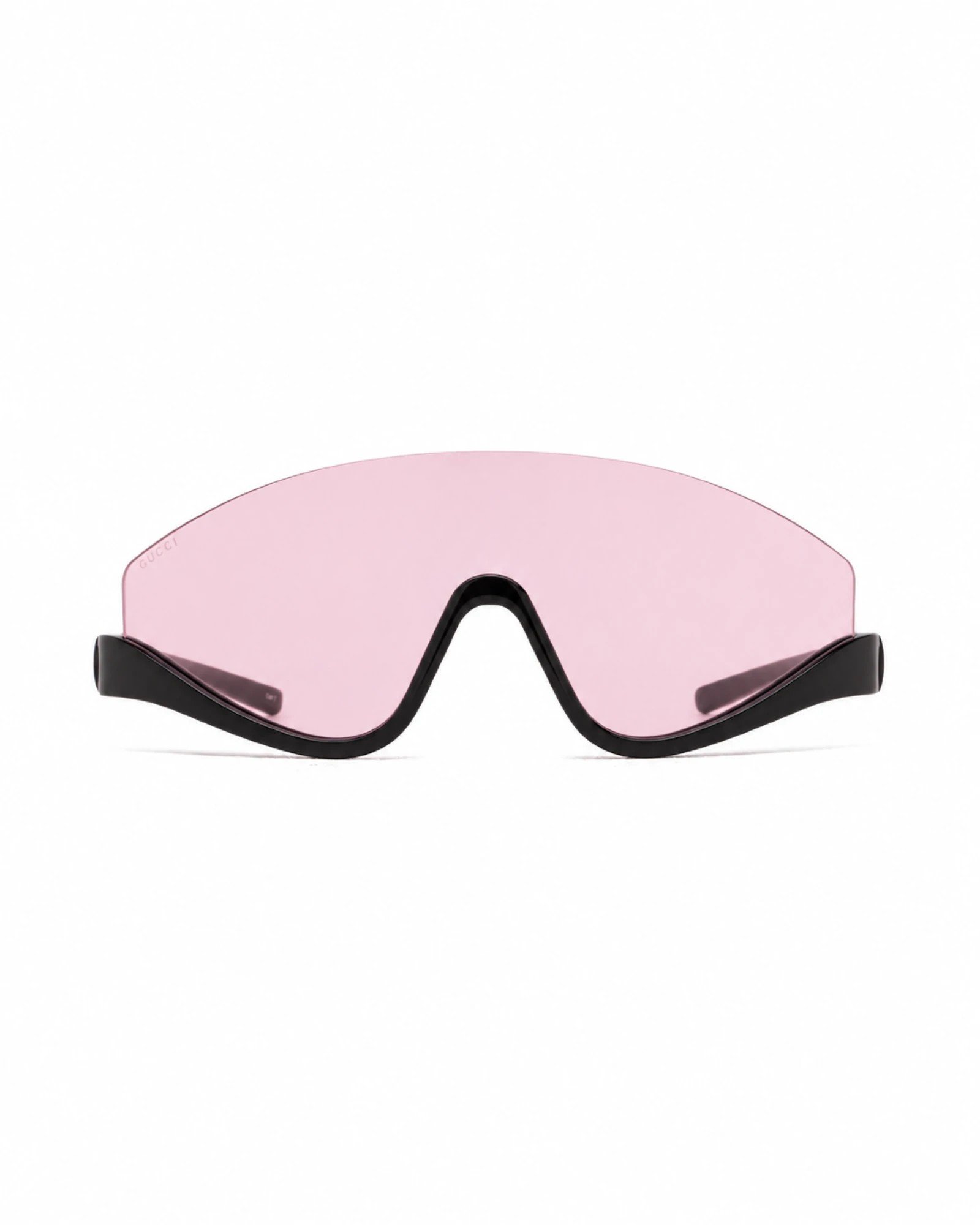 Gucci GG1650S 002 μαύρα γυαλιά ηλίου με ροζ shield φακό μπροστινή όψη