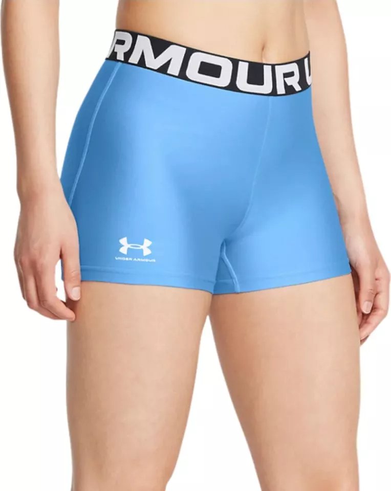 Under Armour HeatGear Authentics Shorty μπλε γυναικείο compression σορτς λεπτομέρεια μπροστά