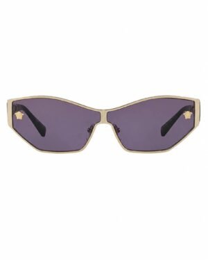 Versace VE2205 12521A γυναικεία γυαλιά ηλίου με μωβ φακούς και χρυσό σκελετό