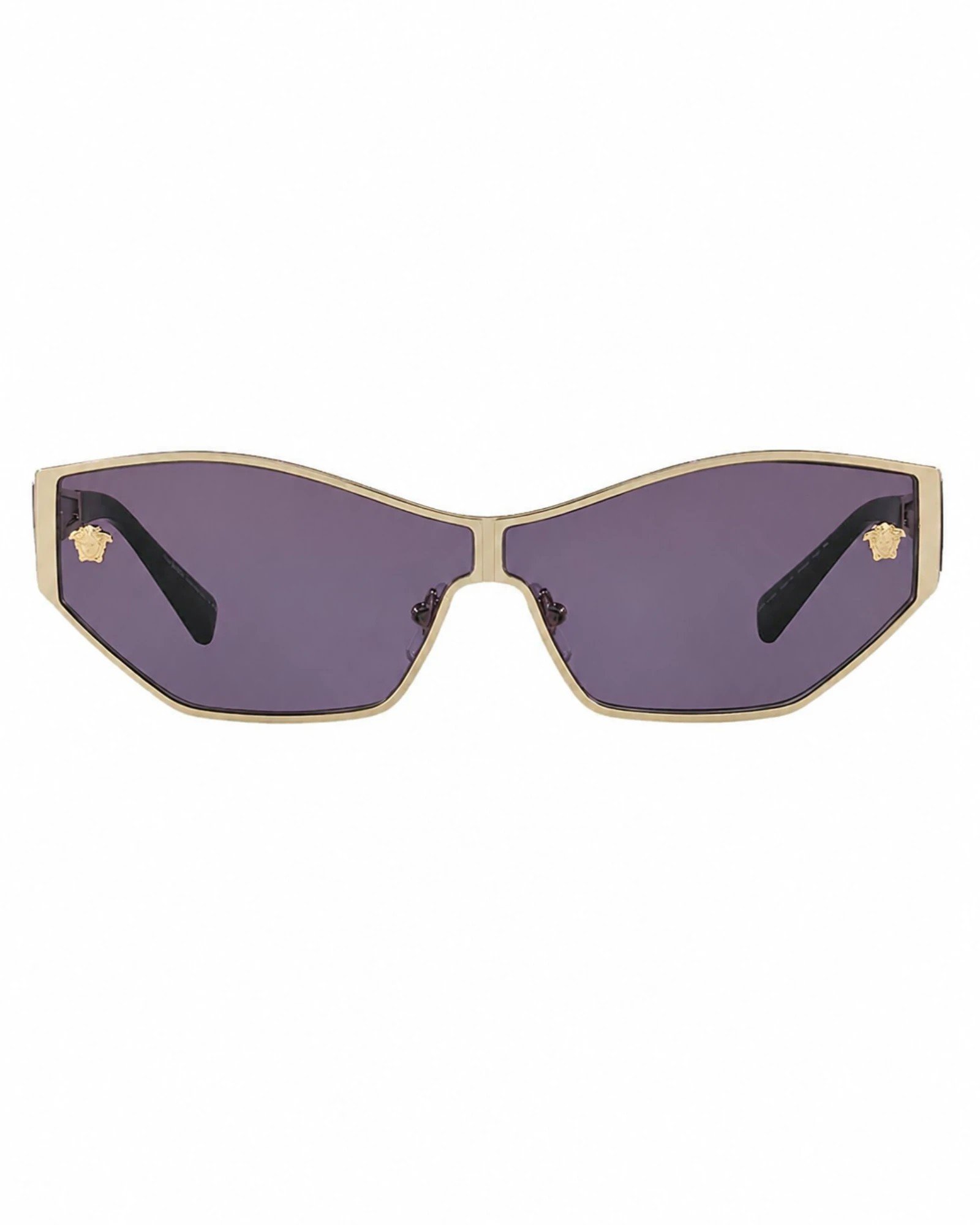 Versace VE2205 12521A γυναικεία γυαλιά ηλίου με μωβ φακούς και χρυσό σκελετό