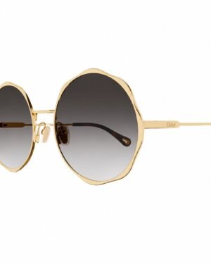 Chloé CH0184S 001 γυναικεία χρυσά γυαλιά ηλίου λεπτομέρεια λογότυπου